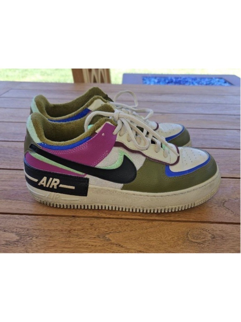 Nike Air Force 1 Shadow SE Cactus Flower Shoe CT1985-500 WMNS RARE!!! Size 9.5 - Picture 7 of 8